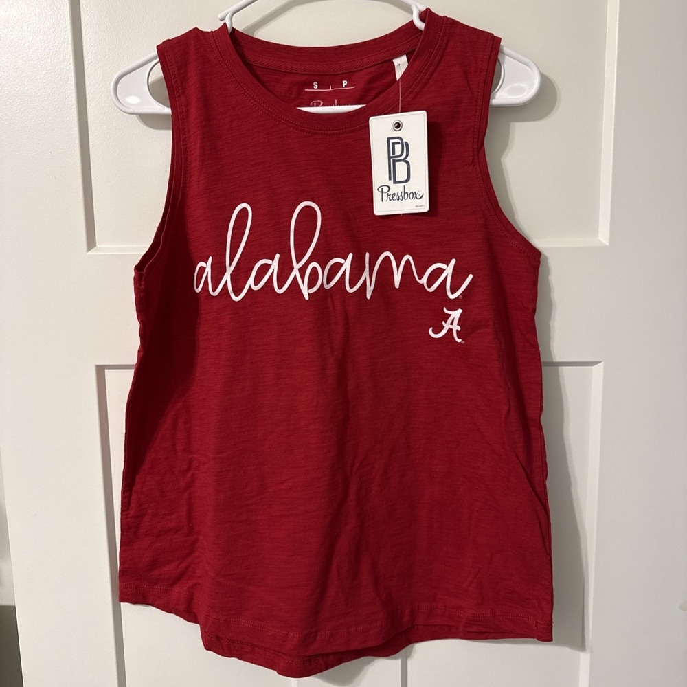 Pressbox-Women's-Alabama Crimson Tide-T Shirt-Sleeveless-Red-Small